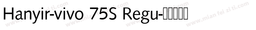Hanyir-vivo 75S Regu字体转换